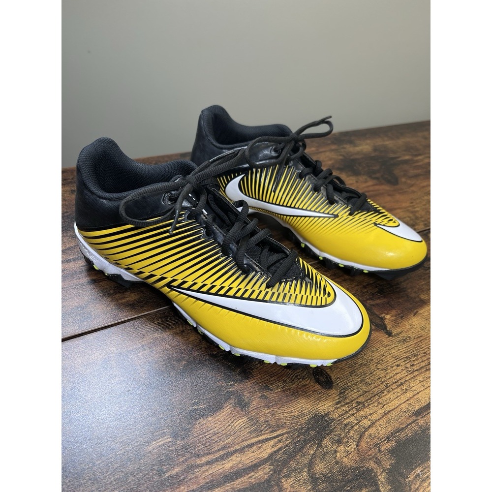 Nike Vapor Shark 2 Football 833391 Black Yellow SIZE 10 Fastflex